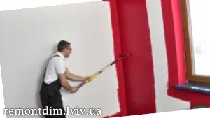 Фарбування стін по шпаклівці Львів 