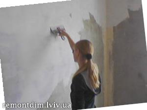 Шпаклювання стін під шпалери або декоративну штукатурку Львів :: Ціни