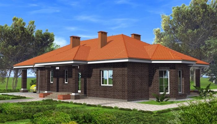 Одноповерхові будинки з коричневої цегли: фото та рекомендації від RemontDim